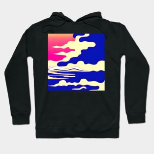 Colorful clouds and mountains. Hoodie